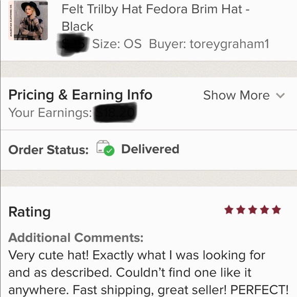 1 LEFT Felt Trilby Hat BLACK Fedora Wide Brim Hat - Picture 3 of 7